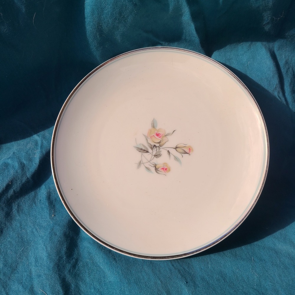 Set of 4 Noritake Margot 5605 Bread Dessert Plate 6 3/8" White Rose Japan MCM